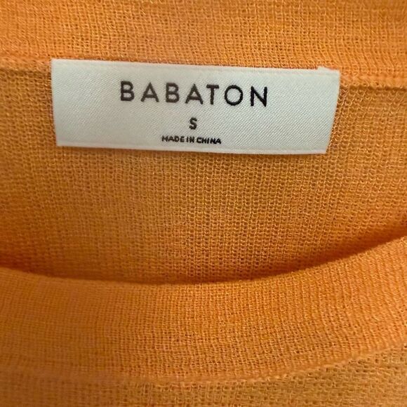 Babaton orange lightweight knit sweater size small - Picture 3 of 3